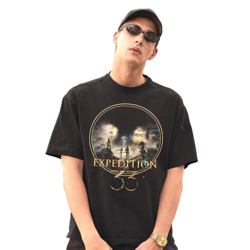

0427 Clair Obscur Expedition 33 Gift for gamer 100% cotton printed tee Short Sleeve Graphic T-Shirt All size tops S-6XL