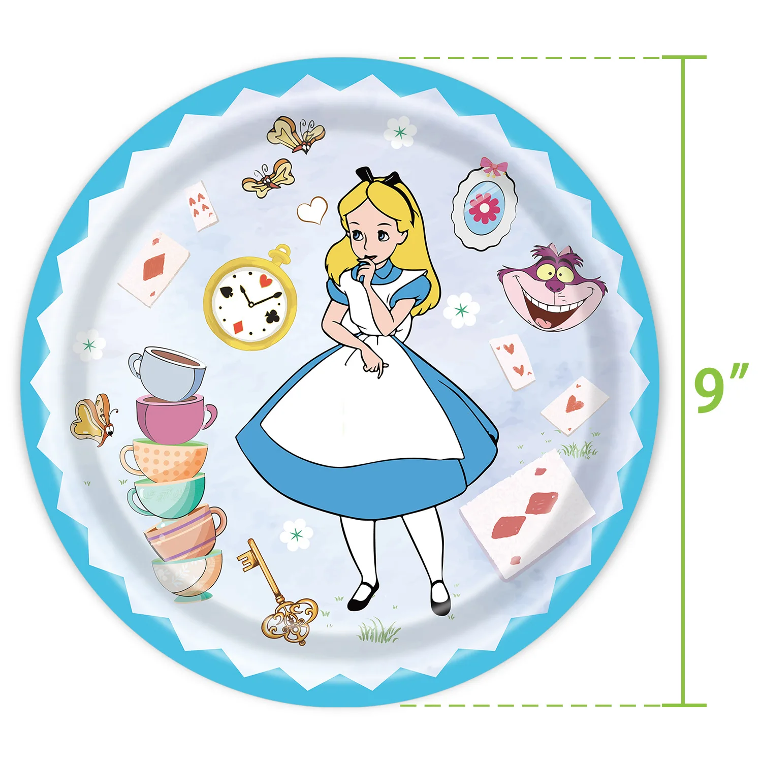 New Disney Alice in Wonderland Birthday Party Decoration  Paper Cup Plate Napkin Tablecloth Cake Topper for Kids Baby shower