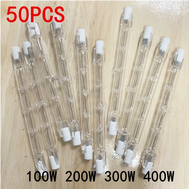 1/5/10/20/50PCS R7S J118mm 100W 200W 300W 400W Halogen Lamp Double Ended Linear Light Bulb AC220-240V Halogen Bulbs