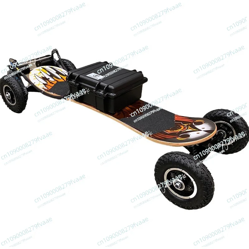 Quadro de acionamento por correia de skate elétrico 4WD placa Changshan 8 suporte de 11 polegadas, pneu duplo