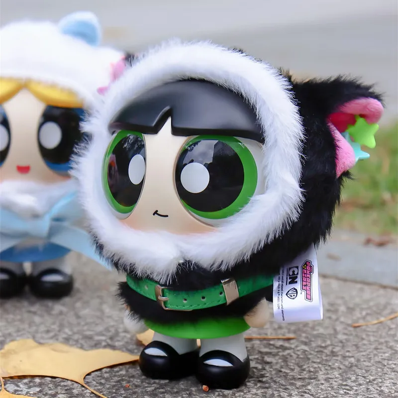 Toptoy powerpuff meninas manto boneca série caixa cega presente de aniversário brinquedo pingente boneca anime dos desenhos animados periférico decoração de mesa