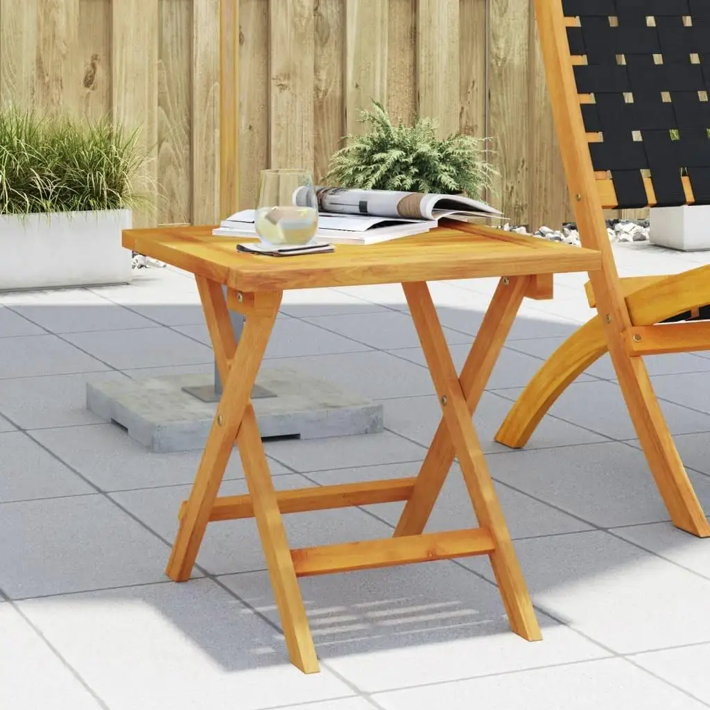 15.7'' Acacia Wood Patio Side Table - Stylish Outdoor End Table, Durable Garden Furniture