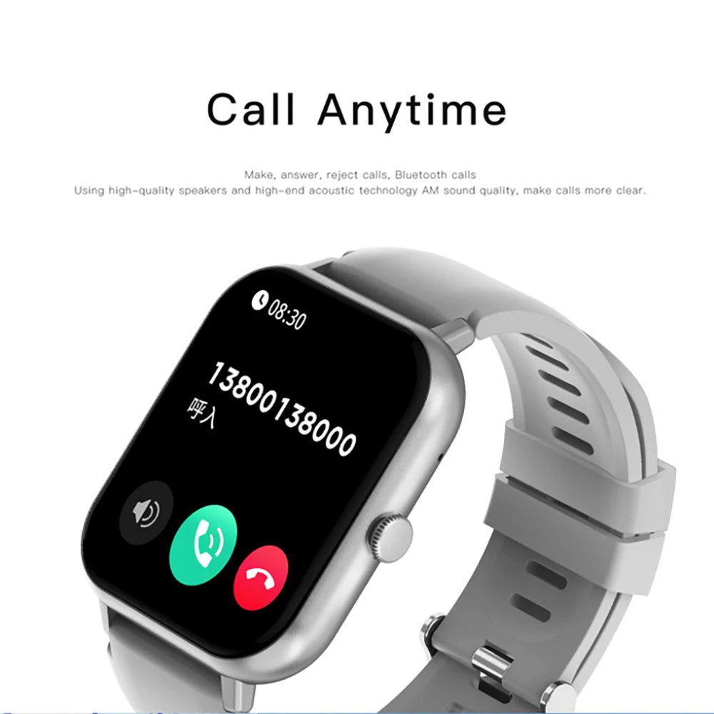 สมาร์ทวอทช์สำหรับผู้ชายและผู้หญิง, ใหม่2024นาฬิกาอัจฉริยะสำหรับผู้ชายและผู้หญิงบลูทูธหน้าจอสัมผัสแบบเต็มรูปแบบสมาร์ทวอท์ชหัวใจ rtae 100โหมดกีฬากันน้ำ