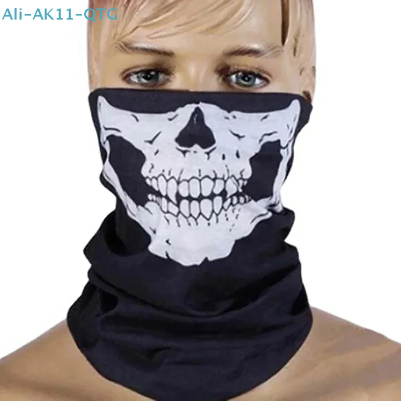 Hot! Motorcycle Headgear Cap Men Balaclava Multi-function Skull Face Mask Bicycle Mask Shield Sunscreen Halloween Mask