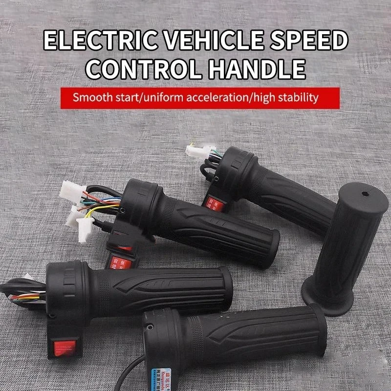 135mm Electric Throttle Handle for 48V Ebike and Scooter Cruise Control Reverse Three Speed Compatible For Adult Bikes