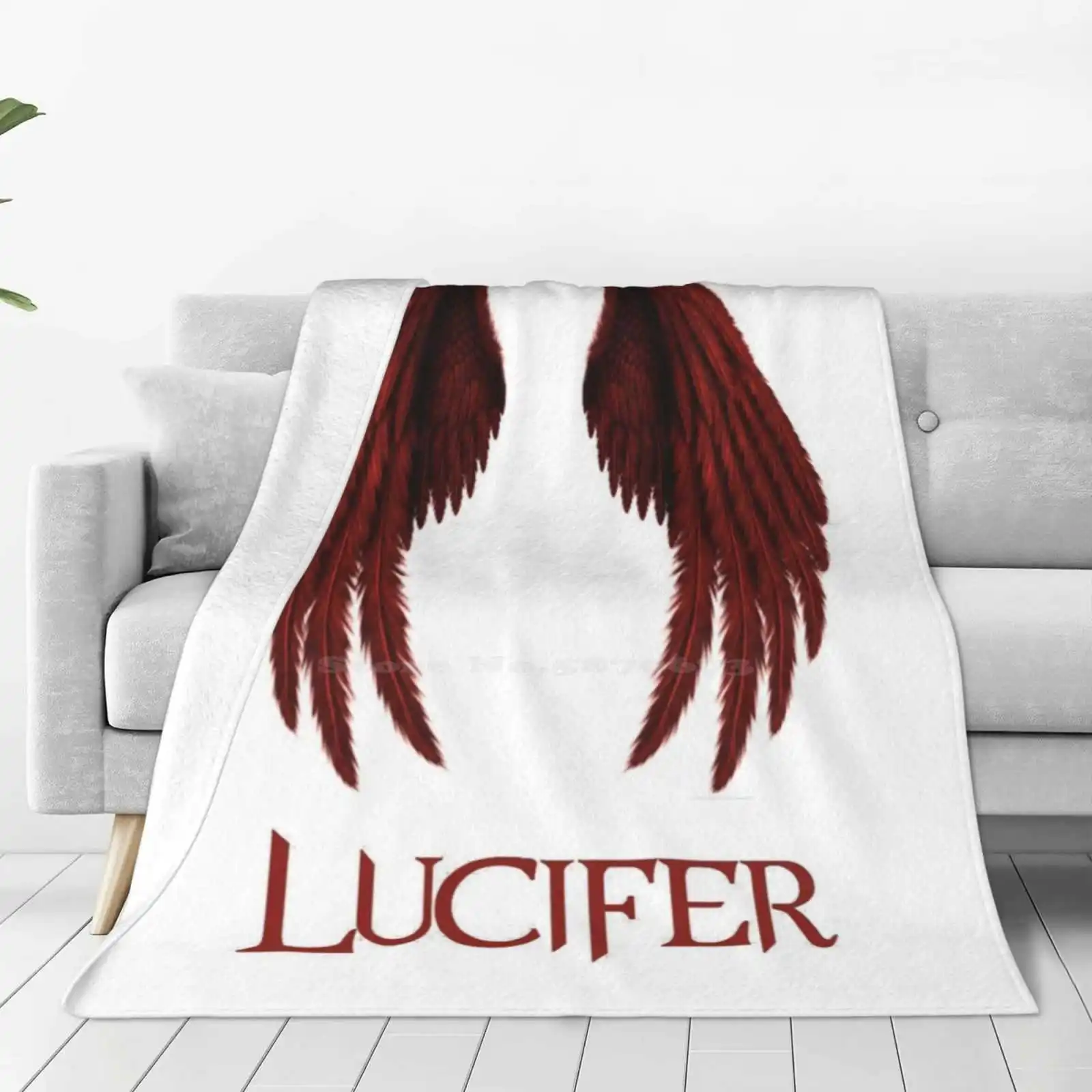 Lucifer Red New Arrival Fashion Leisure Warm Flannel Blanket Luficer Satan Demonio Cristo Serie Scify Sci Fy