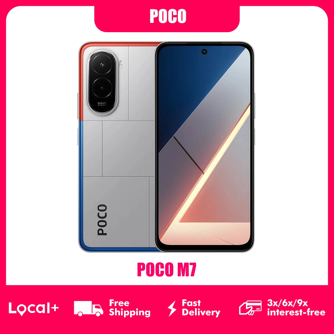 POCO M7 4G NFC 6GB/128GB 8GB/256GB Teléfono móvil inteligente Pantalla 144Hz Batería 7000mAh Smartphone