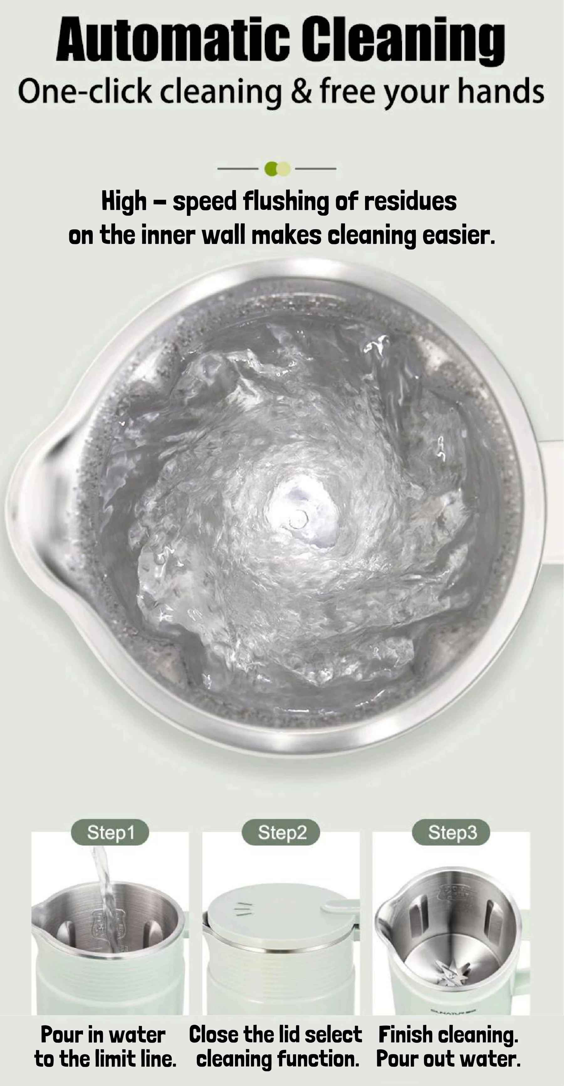 SUNATUR 600w Soybean Milk Maker - 800ml Heated Wall Breaking Machine, for Nut Vegetable (HB-B6K)