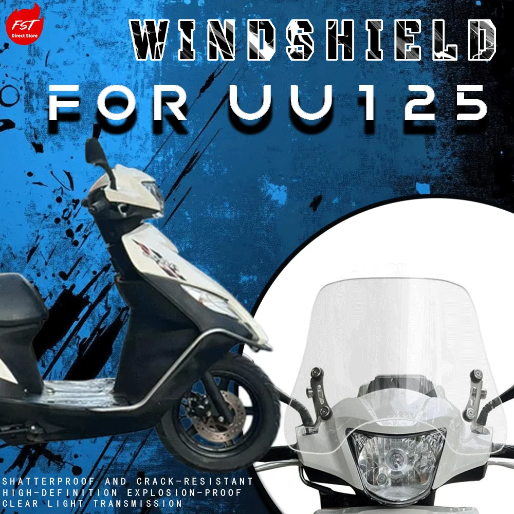 

Heightened Windshield Imported Glass for UU125 Youyou 125