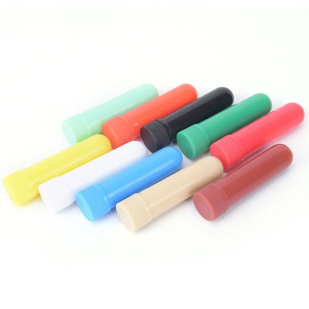 Hot Sale Refillable Portable 12 Empty Tubes Nose tube Nasal Inhaler Sticks Inhaler plastic tube Health Care