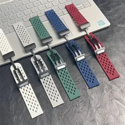 20mm 22mm Hole Silicone Magnetic Strap for Samsung Galaxy Watch 6 4 Classic Bracelet for Samsung Watch 5pro Active2 Gear S3 Band