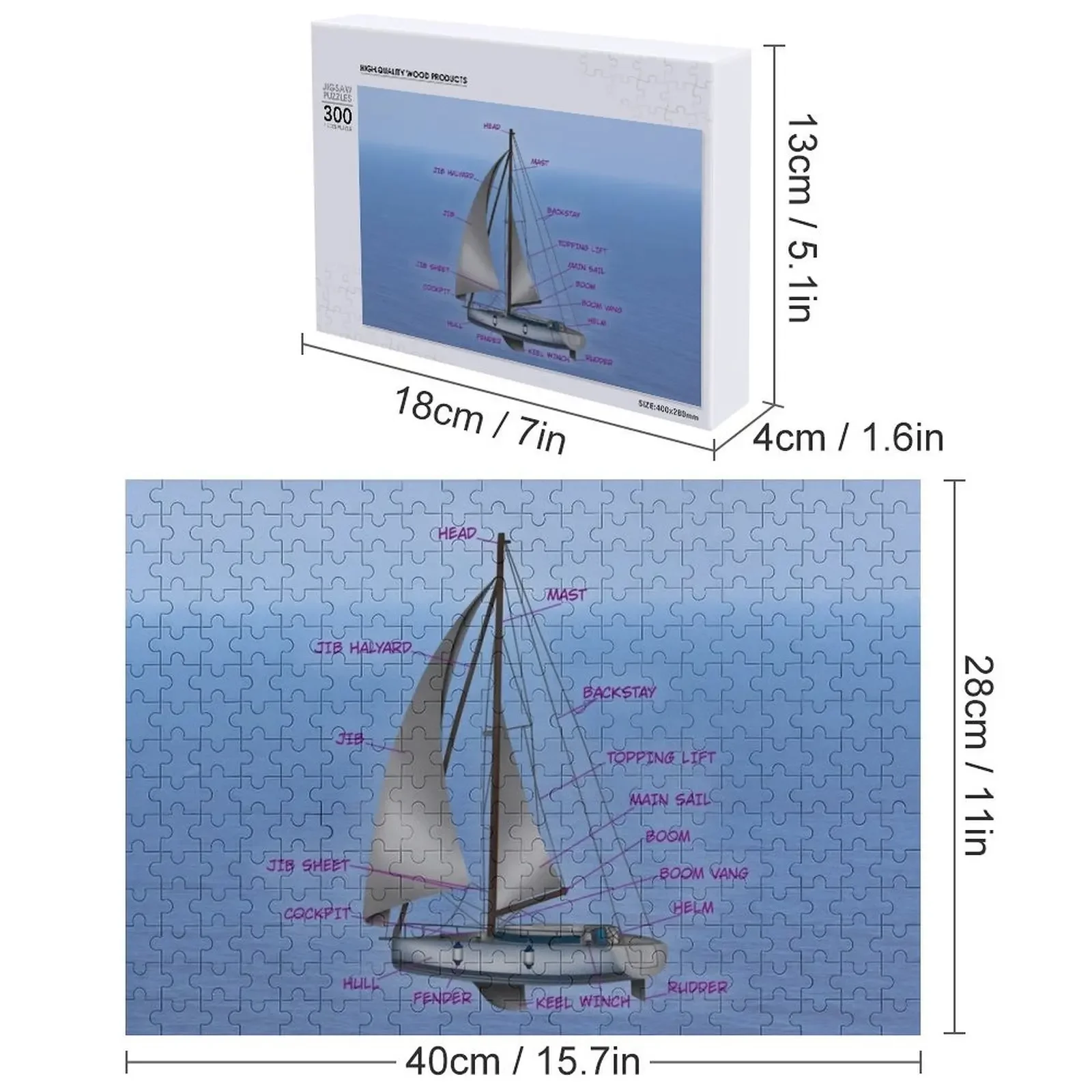 Rompecabezas personalizado con foto, piezas de velero, juguetes personalizados