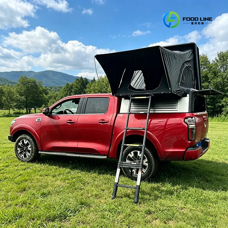 FL Customized 4x4 Pick up Pickup Truck Bed Canopy pop up Tent Hard Sided Tent Waterproof Camper Black Aluminum Truck Canopy