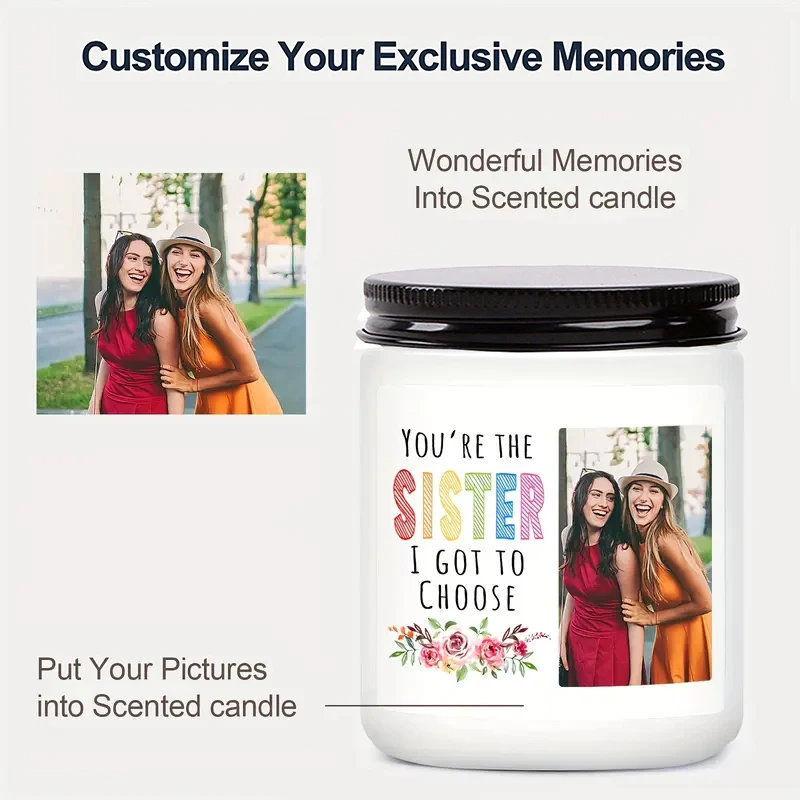 

7oz Customized candles, the best birthday gift for women, you are my sister who must choose aromatherapy candles, Christmas gift