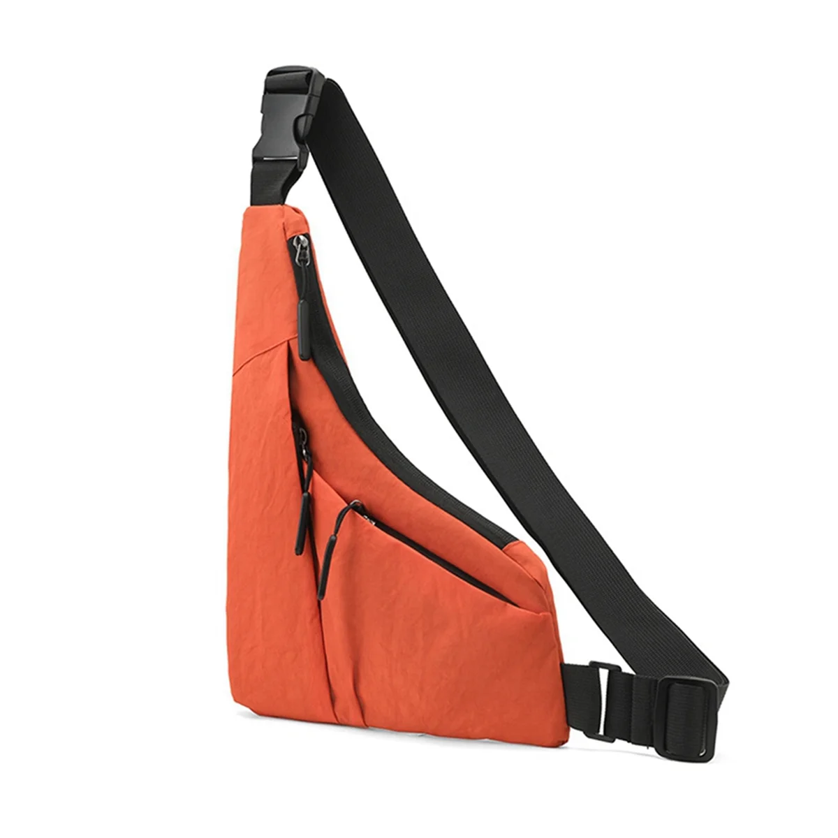 ABLQ Nylon Waterproof Messenger Bag, Anti-Theft Hidden Bag, Personal Purse Shoulder Bag for Men and Women. Orange