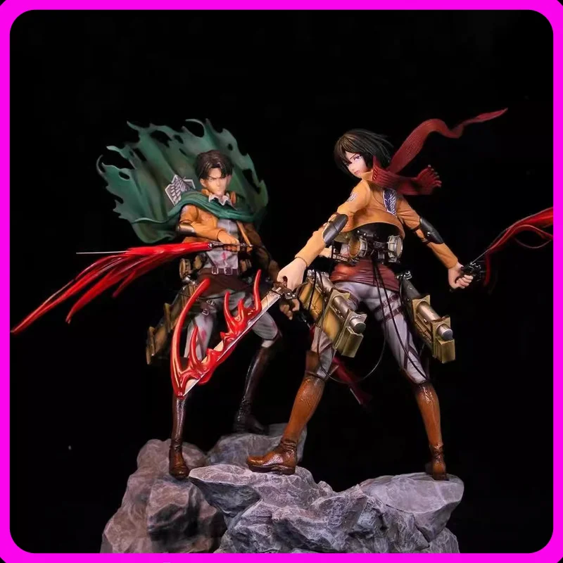 figura-de-accion-coleccionable-de-anime-attack-on-titan-levi-ackerman-con-danos-de-batalla-estatua-gk-de-mi-kasa-con-doble-cabeza-tallada
