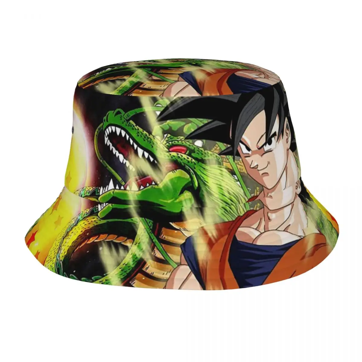 Dragon Ball Anime Bucket Hat for Woman Vocation Field Hat Trendy Foldable for Hiking Fishing Fisherman Cap Session Hats