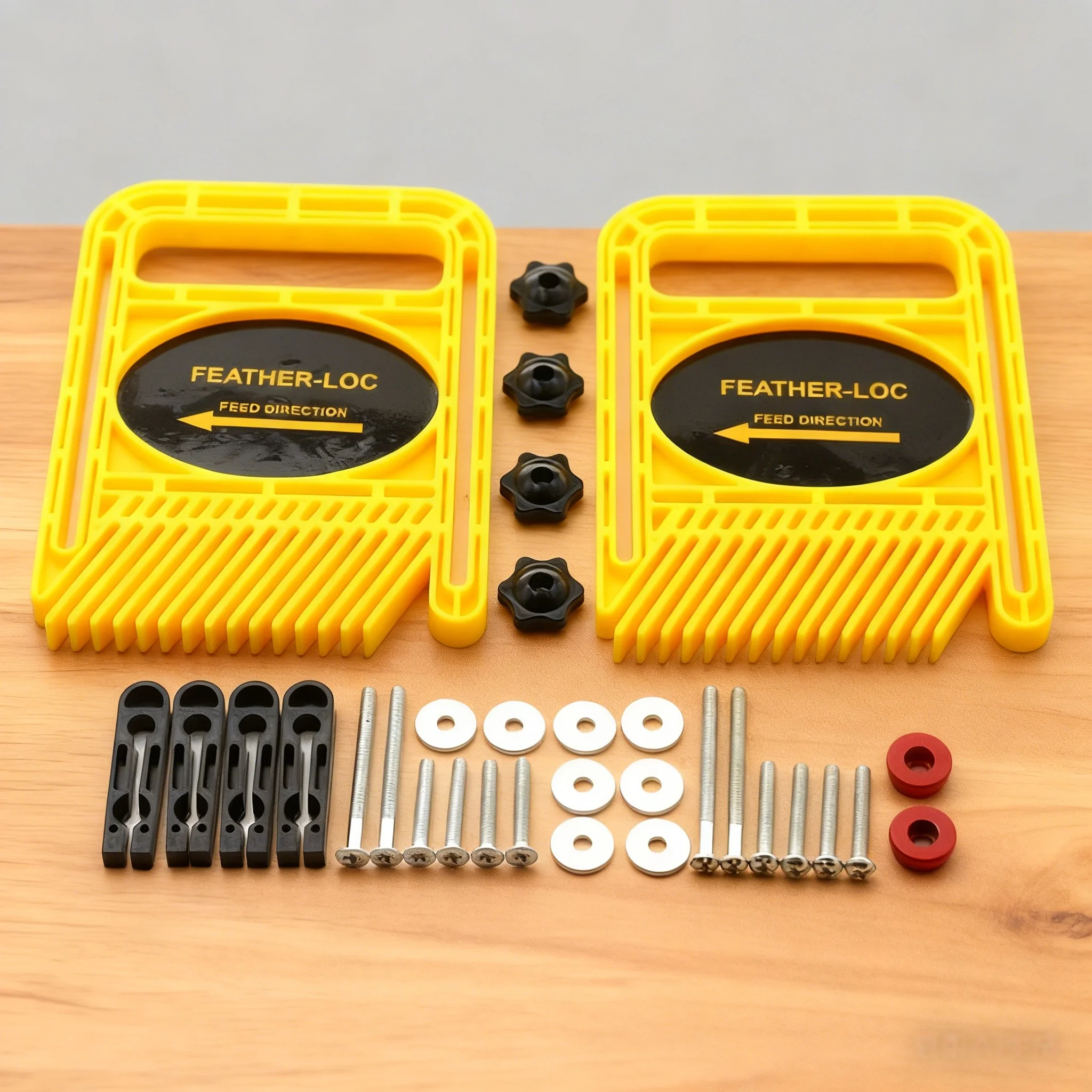 2Pcs Extended Feather Loc Board Set Multi-purpose Woodworking Engraving Machine Double Featherboards Miter Gauge Slot DIY Tools