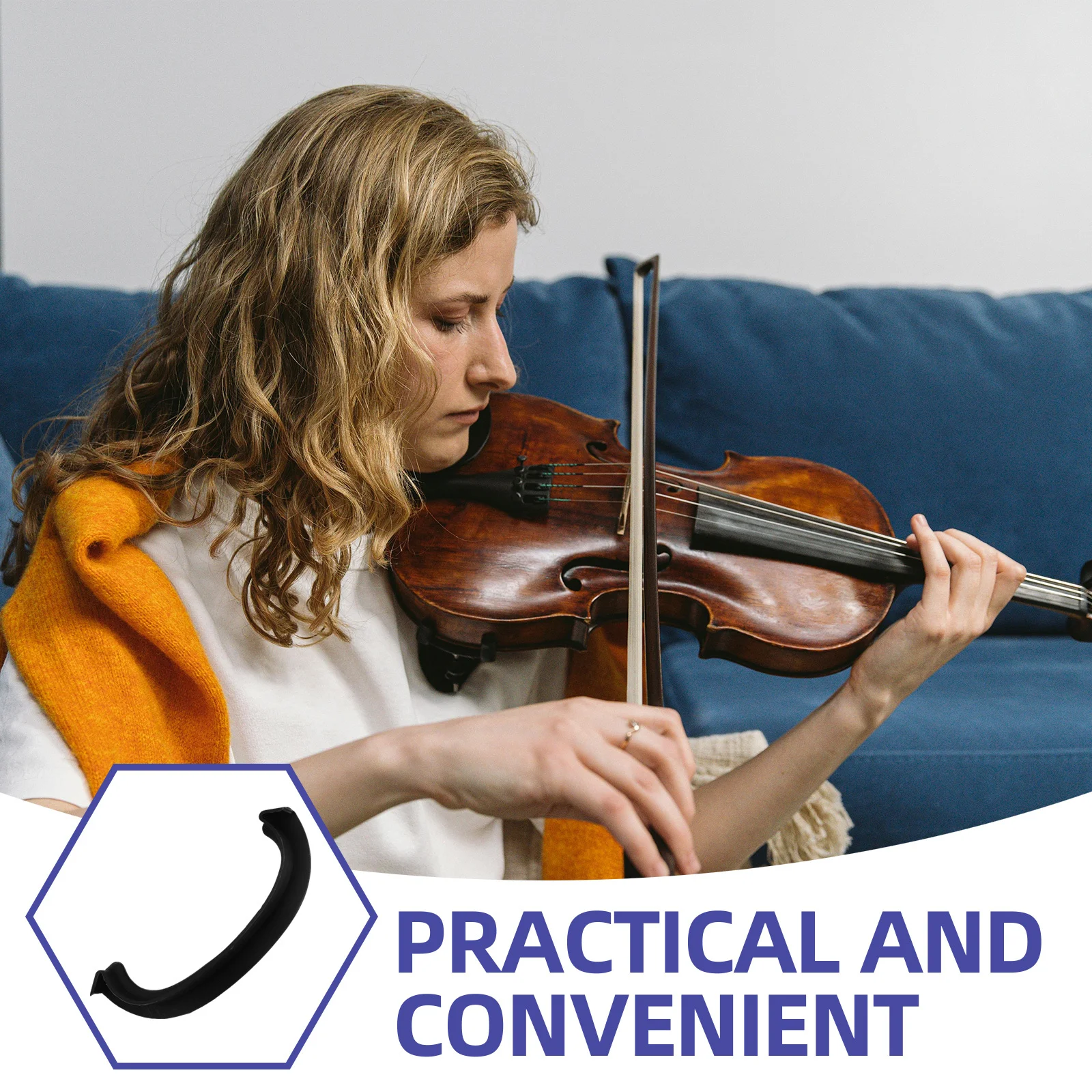 

Violin Protector C-Clip Waist Side Plate Rubber Replacement Part For 4/4 3/4 Models Durable Easy Install Wide Compatibility