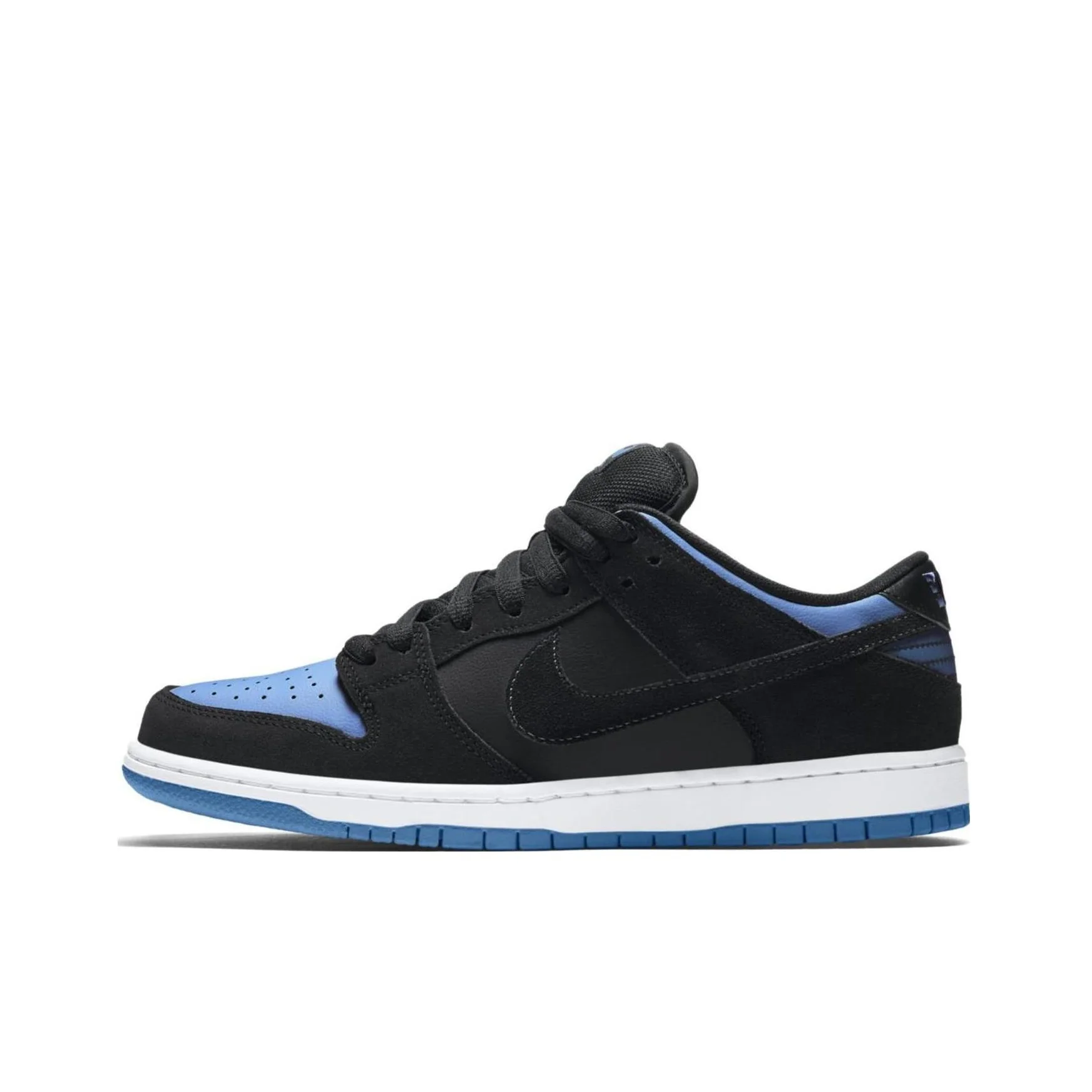 Nike SB Dunk Low, color negro y azul universitario, 304292-048.