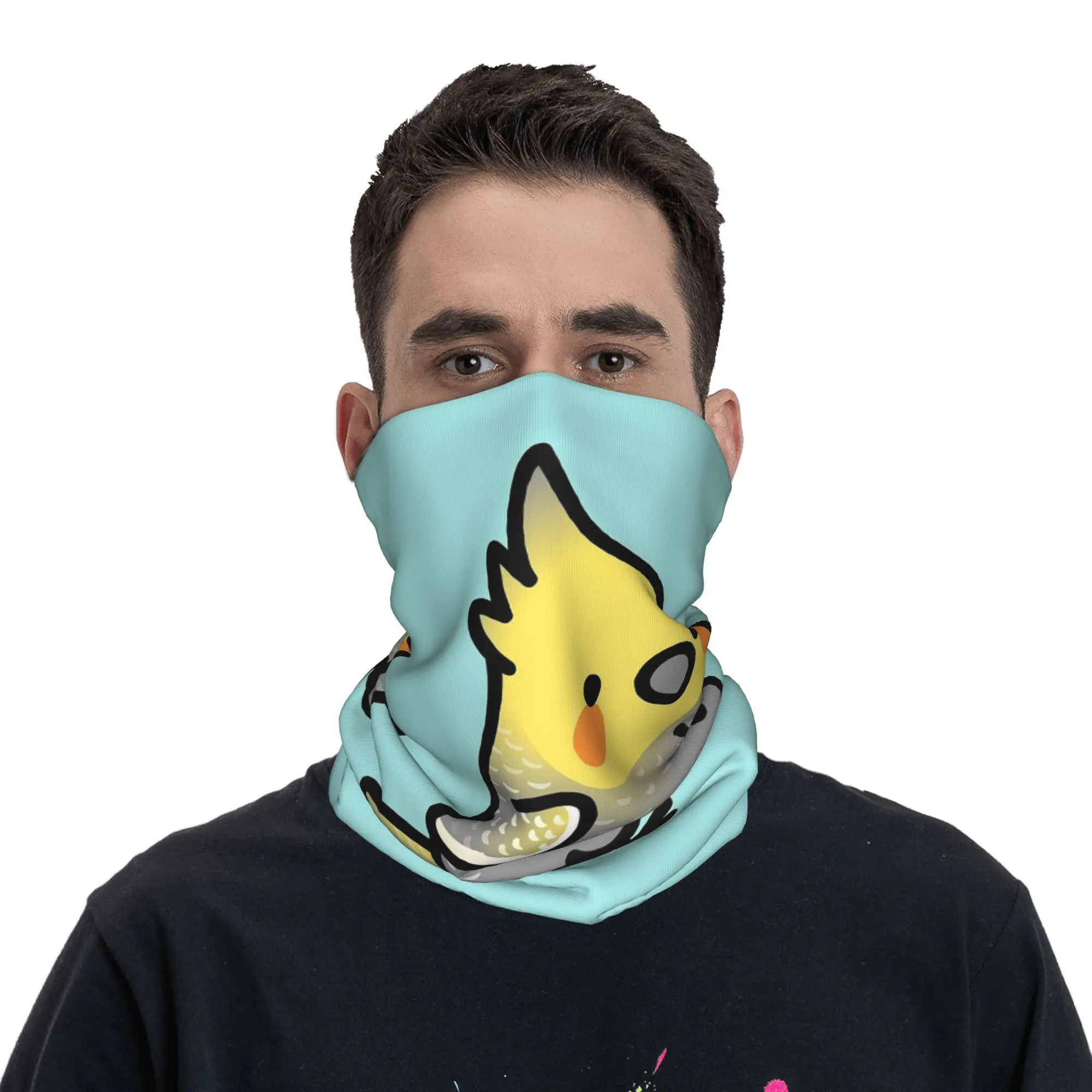 

Chubby Pearl Cockatiel Bandana Neck Gaiter Printed Face Scarf Multifunction Face Mask Hiking Fishing Unisex Adult Breathable