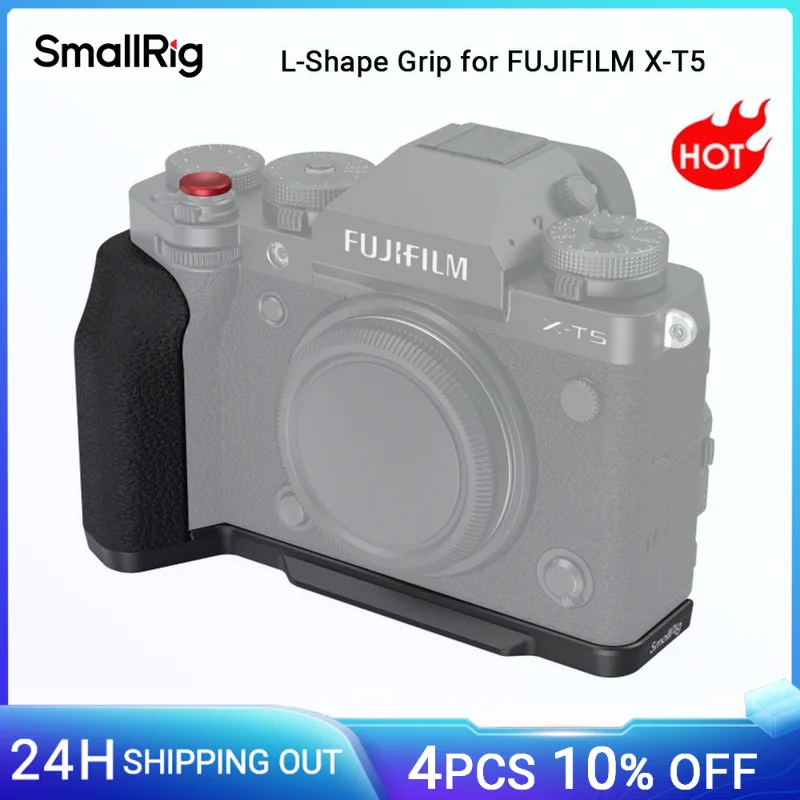 SmallRig X-T5 L-Shape Grip for FUJIFILM X-T5 Camera with Quick Release Plate for Arca, Silicone Handgrip Shutter Button 4260