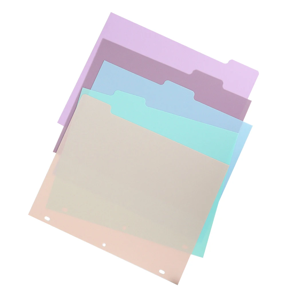 

1 -leaf A4 PP Material Notebook Binder with Tabs Dividers for School Office Organization Storage Folders