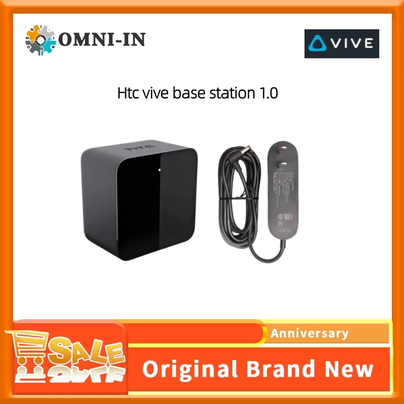 Genuine HTC Vive 1.0 Base Station for SteamVR - Lighthouse Tracking System, Room-Scale Setup for Vive/Index & Legacy VR Headsets