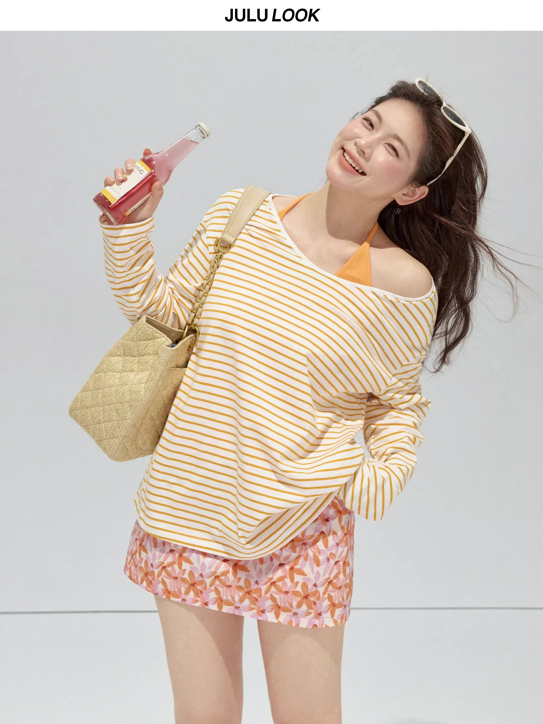 

Modern plus Size Women's Loose Striped T-irt And Pants Set Comfortable Oversized Casual Wear High Waist round Ne Spring S...