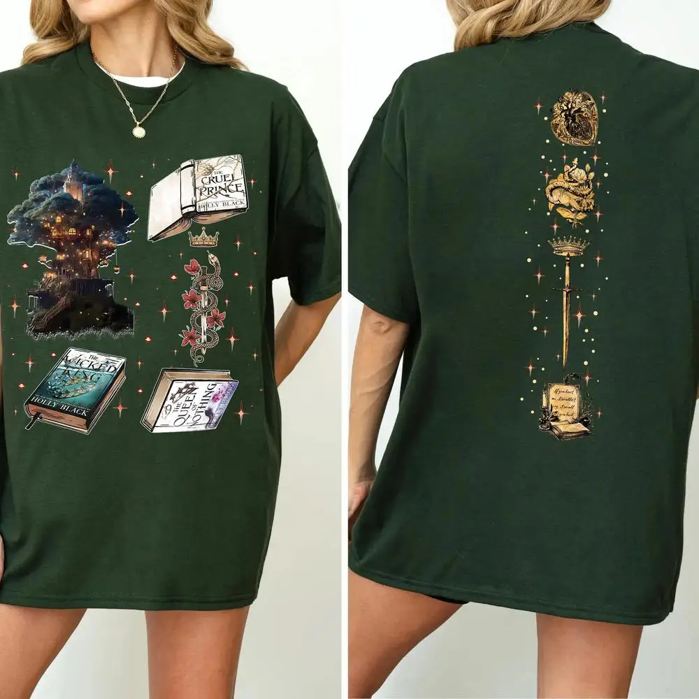 تي شيرت The Cruel Prince، The Folk of the Air، تي شيرت قطني، هدية كتابية، Dragon Rider، تي شيرت Bookish لمحبي الكتب