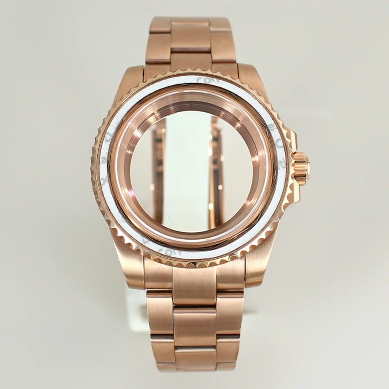 40mm Watch Case Stainless Steel Bracelet Sapphire Glass For NH35 NH36 NH34 8215 ETA 2824 PT5000 GMT SUB Watch Part High Quality