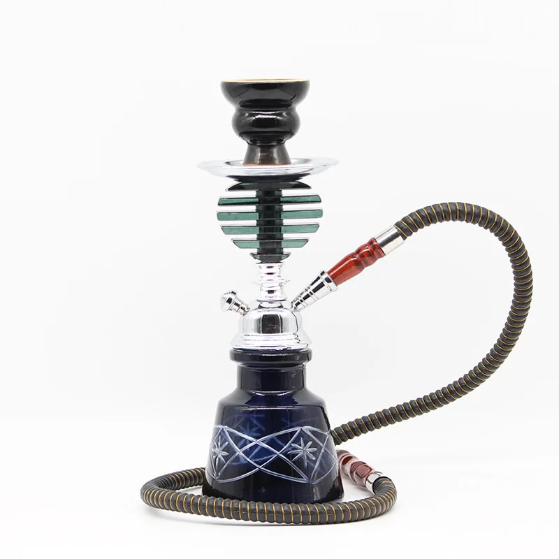 Arabic Hookah Shisha Acrylic Small Glass Hookah Single Tube Bottle KTV Exclusive Fruit Flavored Hookah Pipe