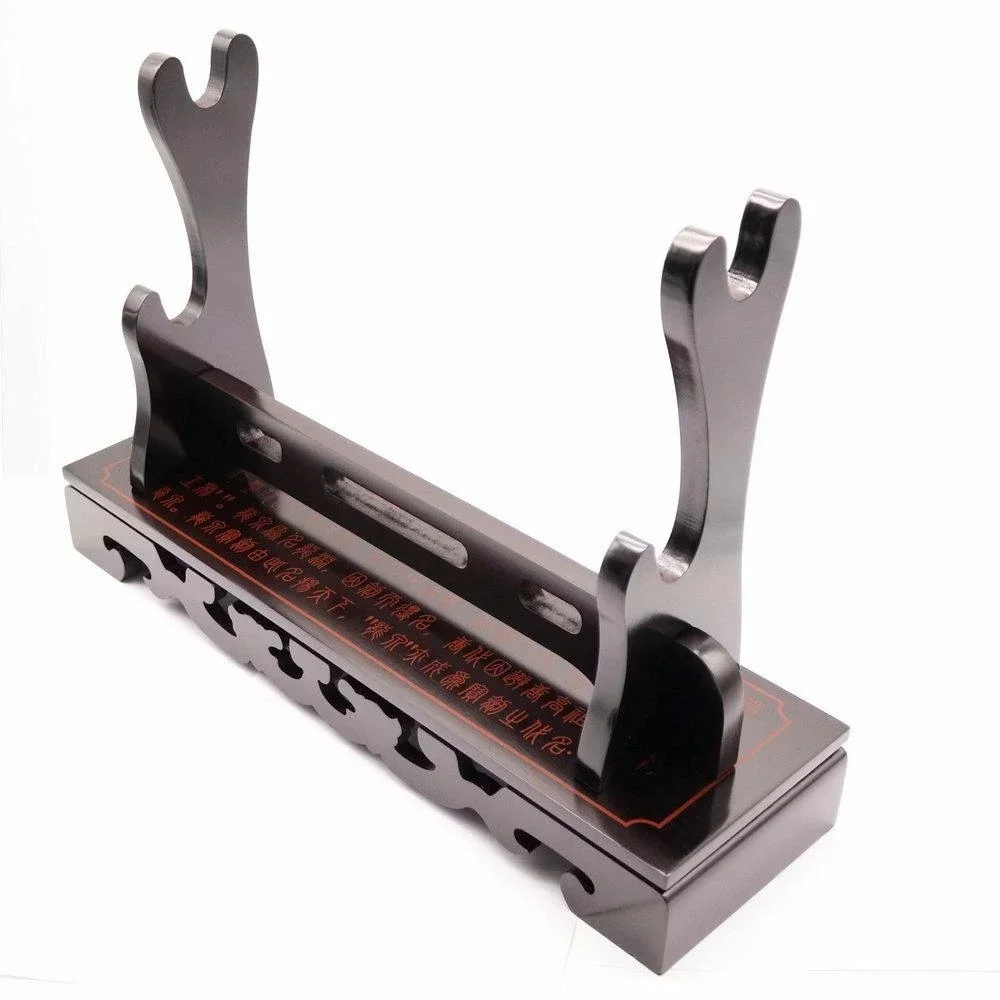 NEW Lacquer Finish Seal Script Samurai Sword Katana Tanto Holder Stand Display - view 3