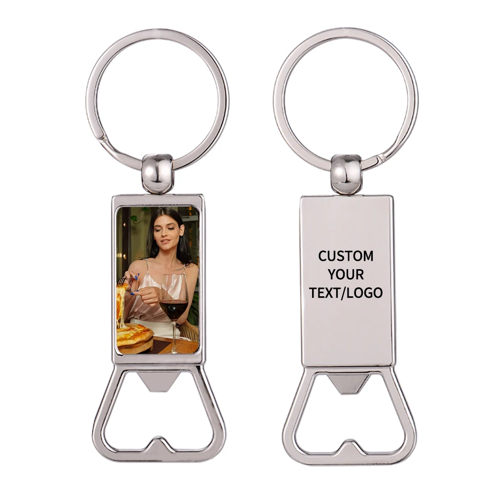 Custom Keychain with Your Pictures Custom Gift For Mom Dads Family Bottle opener Multi functional Keychains With Photo