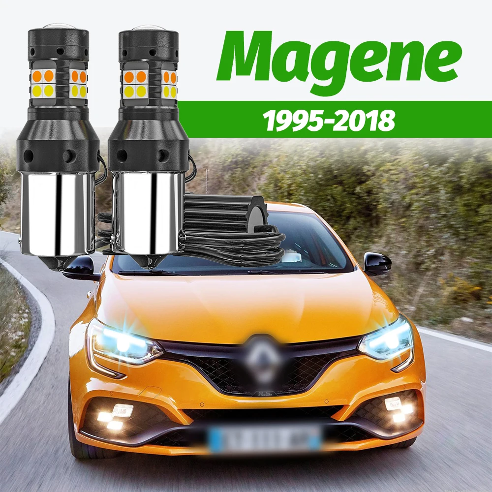 2 Stück Dual-Modus Blinker+Tagfahrlicht Zubehör LED DRL für Renault Megane 1 2 3 4 CC 1995-2018 2003 2008 2009 2015