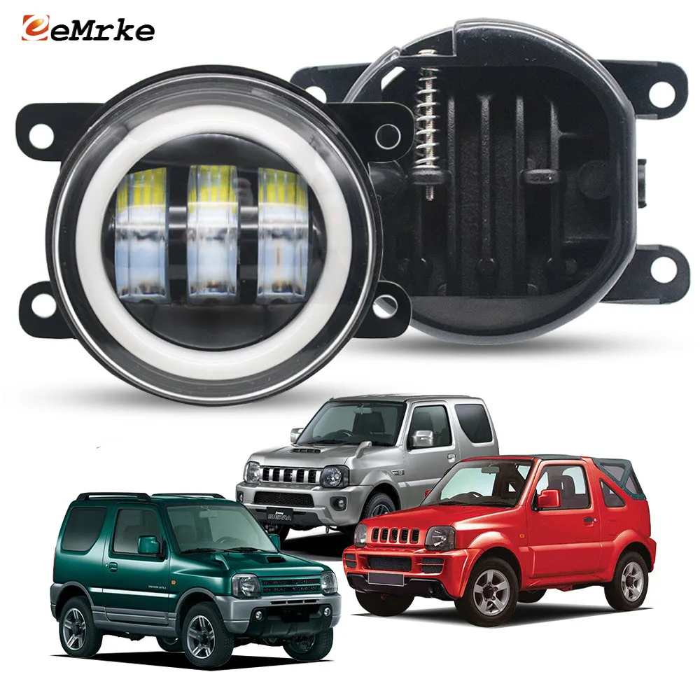 Led Fog Light Driving Lamp for Suzuki Hustler Jimny JB43/ Jimny SN FJ 2006-2024 PTF Car Turn Signal Angel Eye DRL Halo Ring