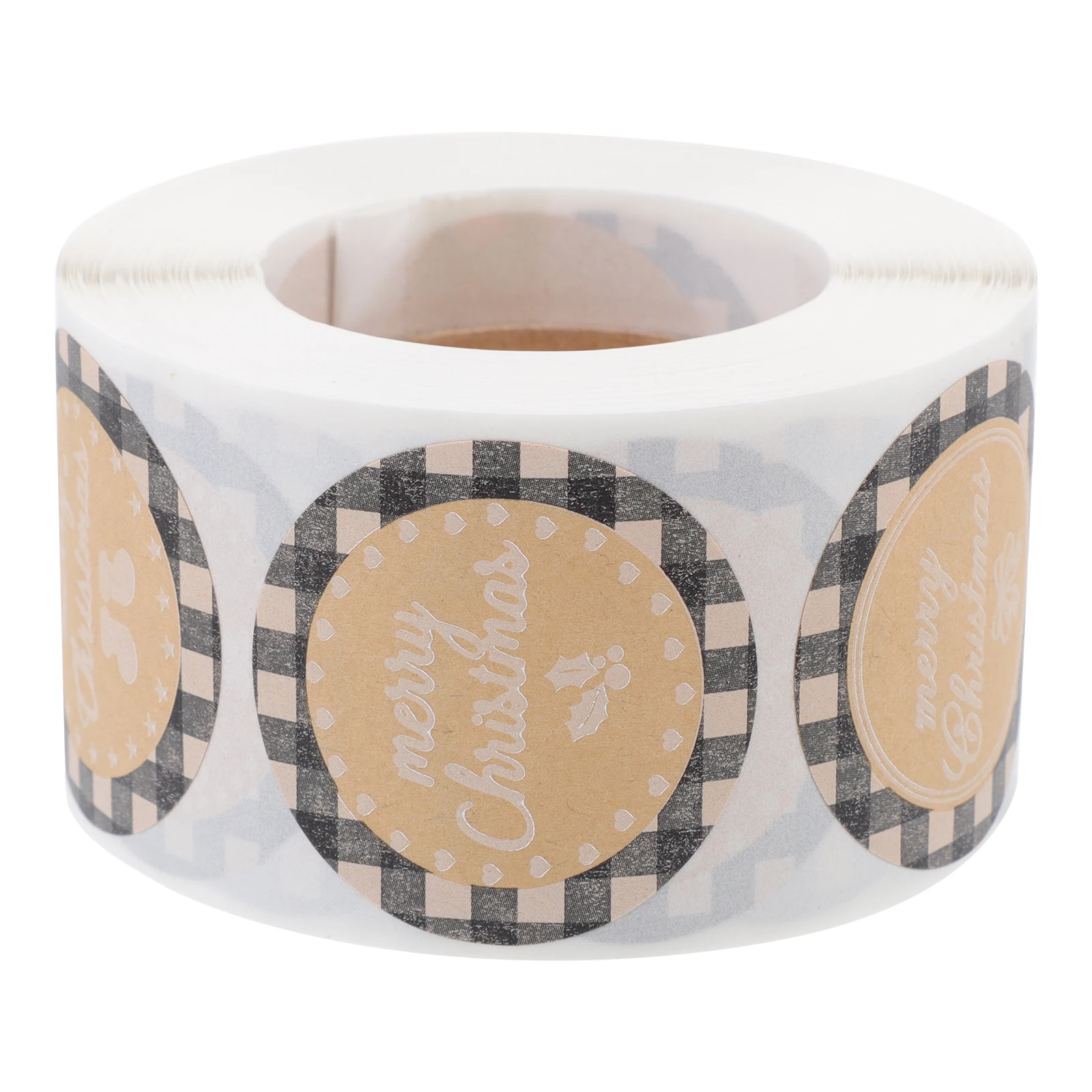 

Christmas Stickers Kraft Paper Self Adhesive Gift Seal Xmas Wrapping Decorative Sticker Bell Decals Holiday Party Supplies