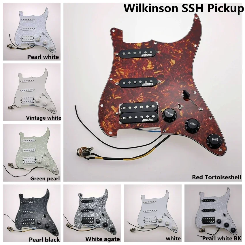 Alnico 5 Prewired  Pickguard SSH Pickup 7 Way Type Fully Loaded Guitar Accessories