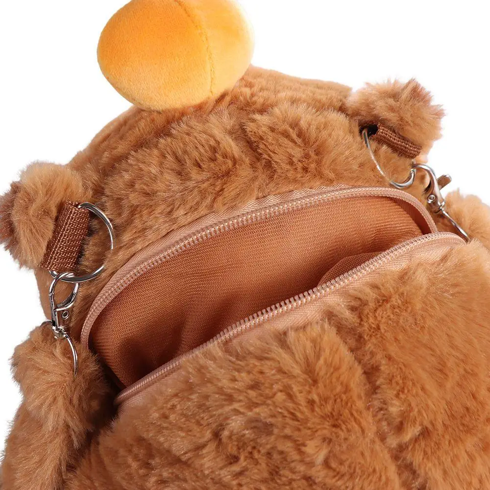 ぬいぐるみカピバラ カピバラぬいぐるみリュック 動物漫画 大容量カピバラクロスボディバッグ ファッション大容量