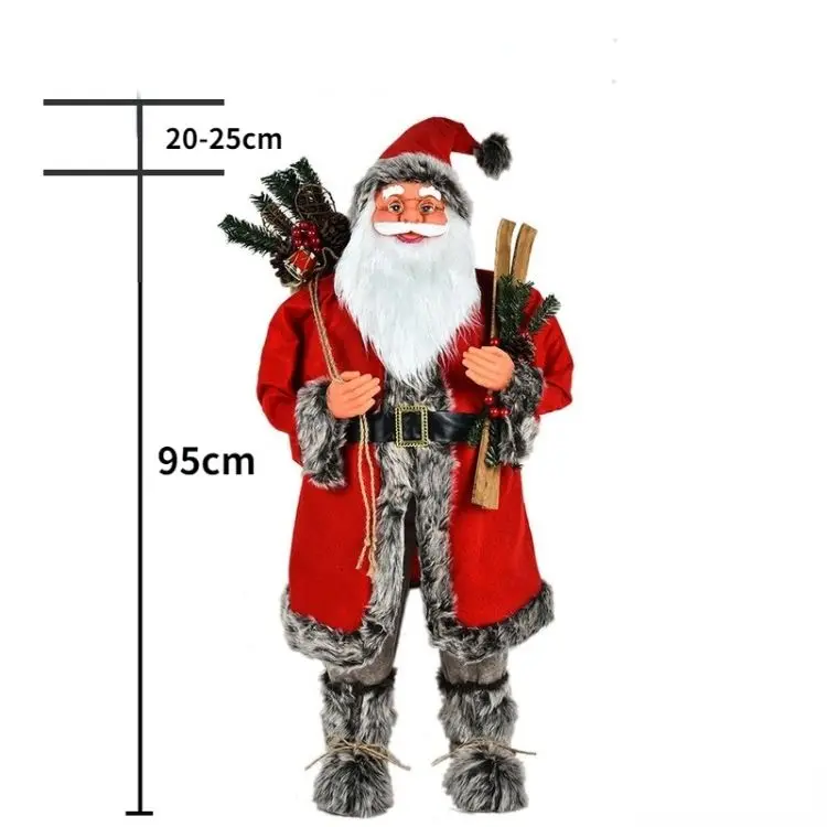 

Christmas Decorations Plush Santa 120cm Fabric for Enhancing Holiday Atmosphere in Hotels and Malls