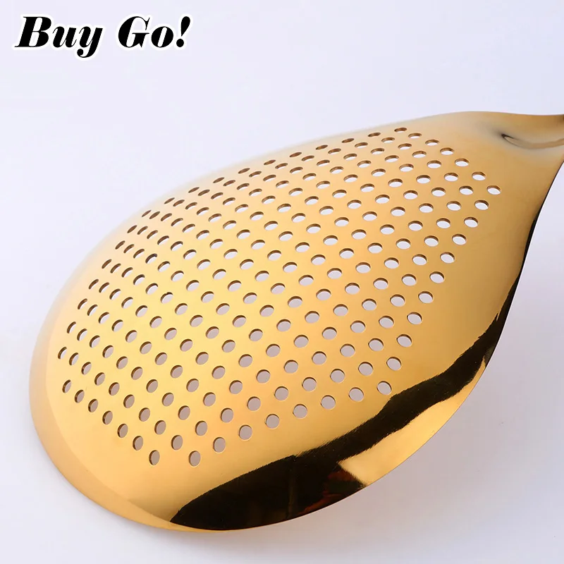 1PC Deep-Fried Dumpling Nooodle Spoon Kitchen Colander Spoon Colander Skimmer Oil Mesh Scoop Serving Food Filter Strainer Spoon view 2