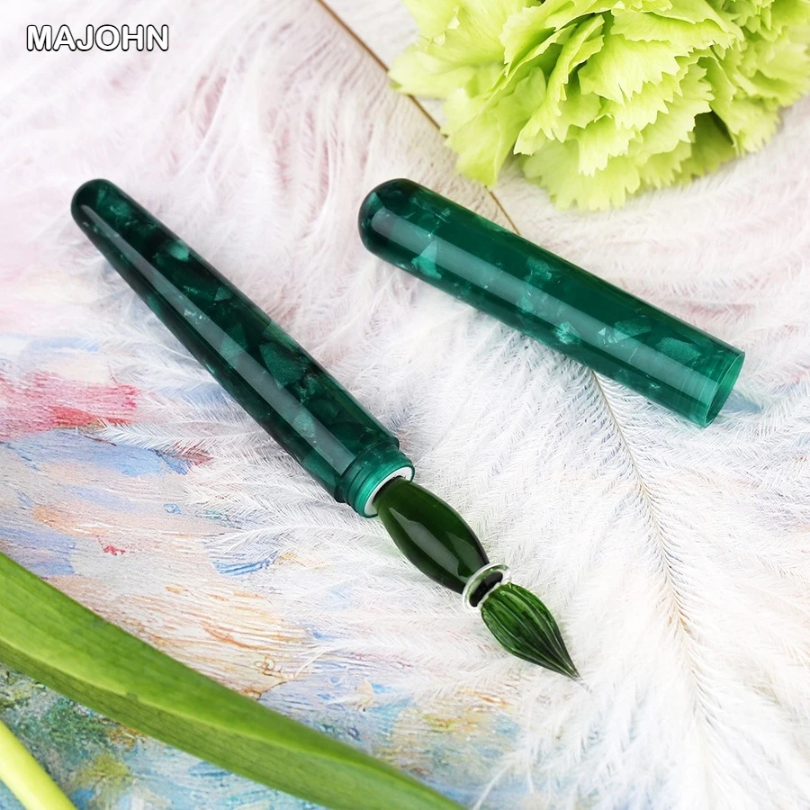 MAJOHN N10 樹脂手作りガラスつけペンインクペン先筆記万年筆ビジネススクール事務用品文具