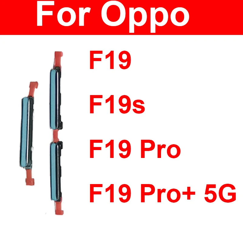 Power Volume Side Button Flex Cable For OPPO F19 F19 Pro Plus F19S On OFF Power Volume Up Down Side Key Replacement