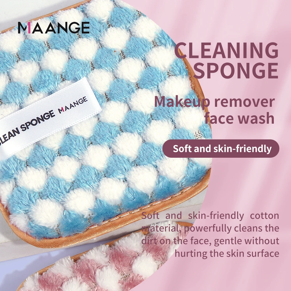 Microfiber Square Makeup Remover Sponge Double Layer Face Cleansing Towel Cloth Pads Washable Reusable Foundation Puff Wipe Tool