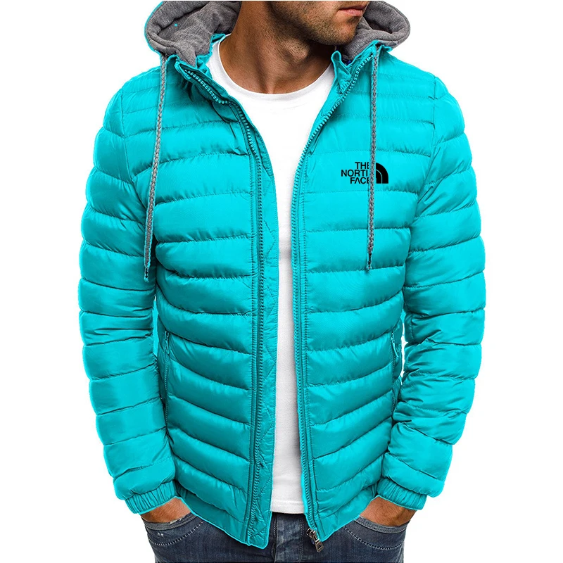 Chaqueta con capucha a prueba de viento para hombre, abrigo cálido, informal y cómoda, chaqueta con cremallera para exteriores, moda urbana,