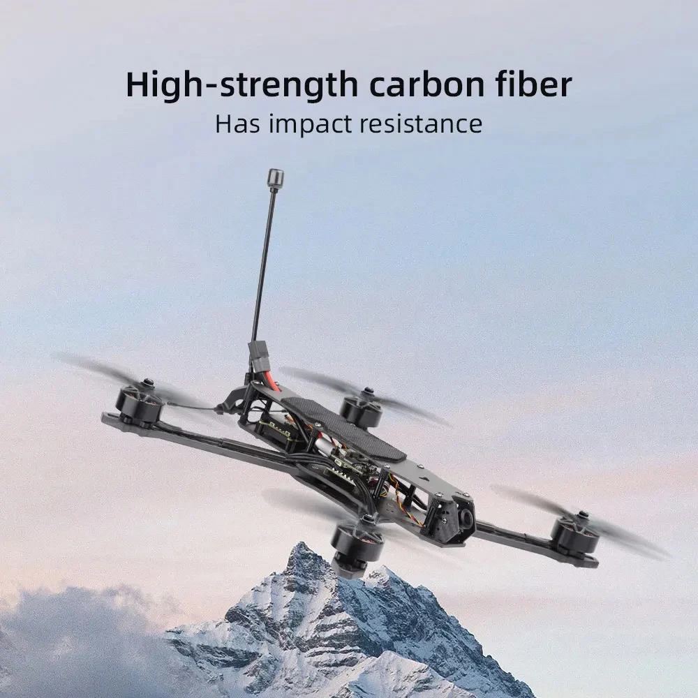 

HGLRC MY7 Дрон FPV дальнего действия, аналоговый квадрокоптер с VTX мощностью 2,5 Вт и двигателями 2810 1350 кВ для расширенного времени полета