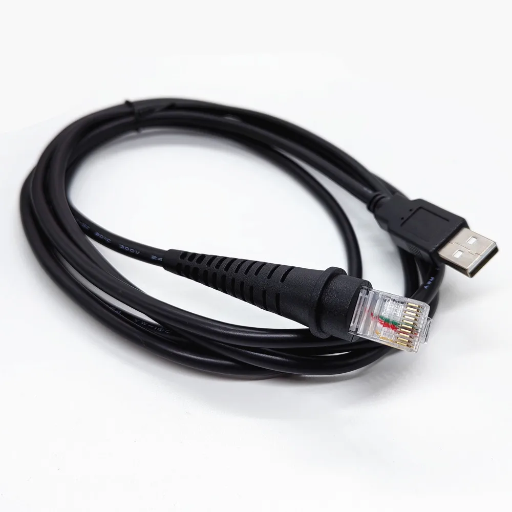 Cabo USB para RJ50 de 6,5 pés para scanners de código de barras metológicos Honeywell MS5145, MS7120, MS9540, MS7180, MS1690, MS9590, MS9520
