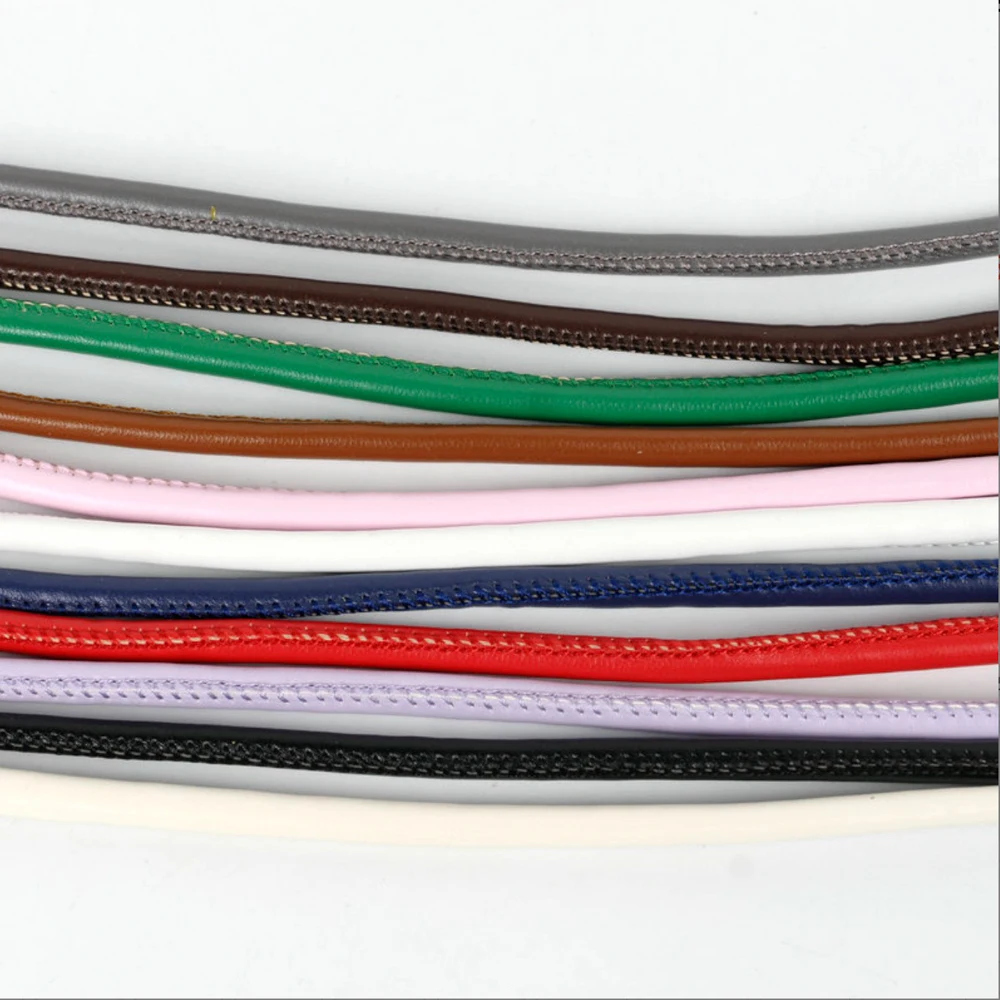 REGELIN  2meters 6mm Colorful Faux Sheepskin PU Leather Strap Findings Leather Cord String Rope DIY Necklace Bracelet Making