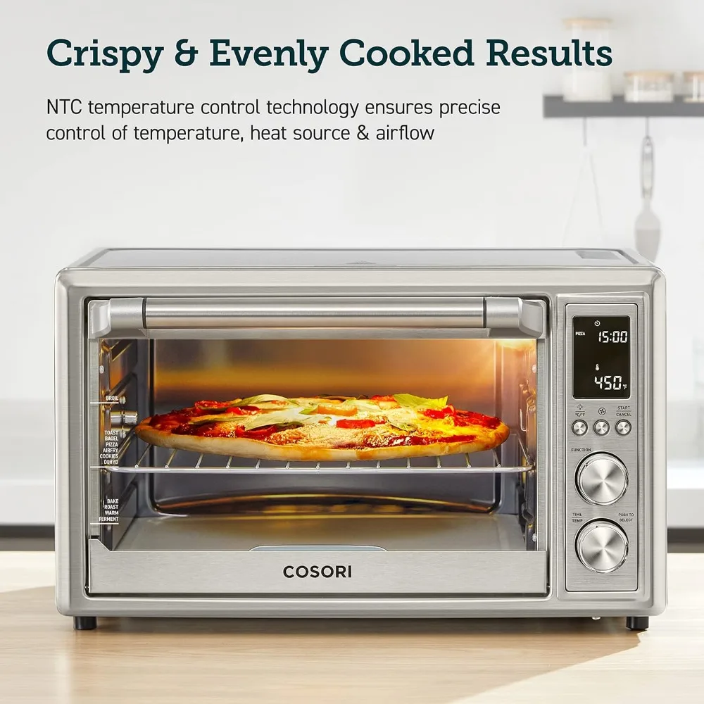 12-in-1 Air Fryer Toaster Oven Combo, Airfryer Rotisserie Convection Oven Countertop, Bake, Broiler, Roast, Dehydrate