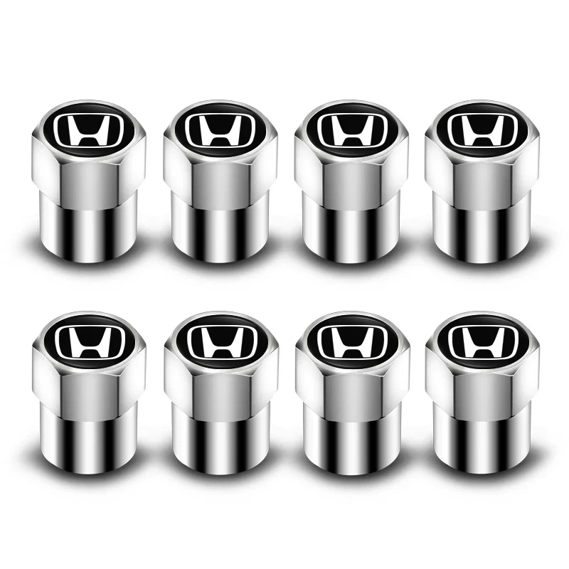 4Pcs Car Styling Wheel Tire Valve Air Stem Cap Duust Covers For Honda Accord CRV Civic FIT Stepwgn Insight CRZ 5th Odyssey Pilot